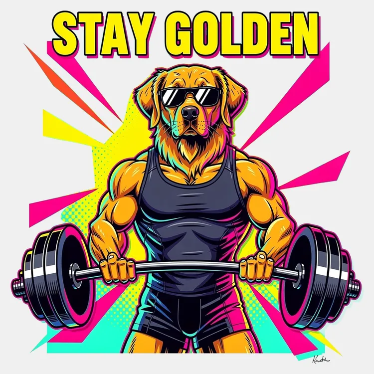 Stay Golden – Golden Retriever Gym Tee