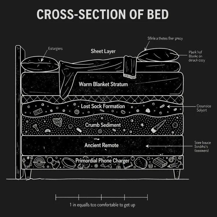 Geological Cross-Section of a Bed
