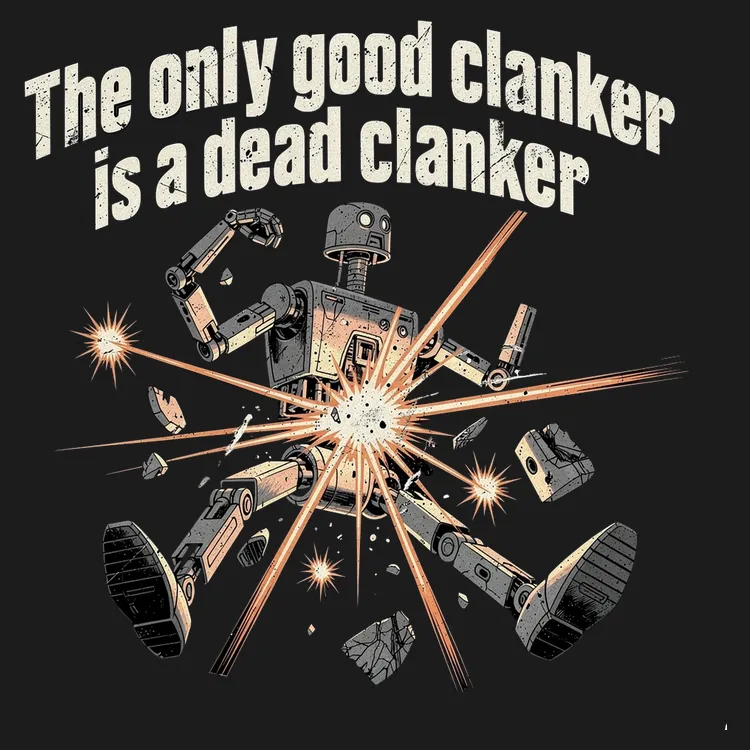 Explosive Clanker Humor Tee