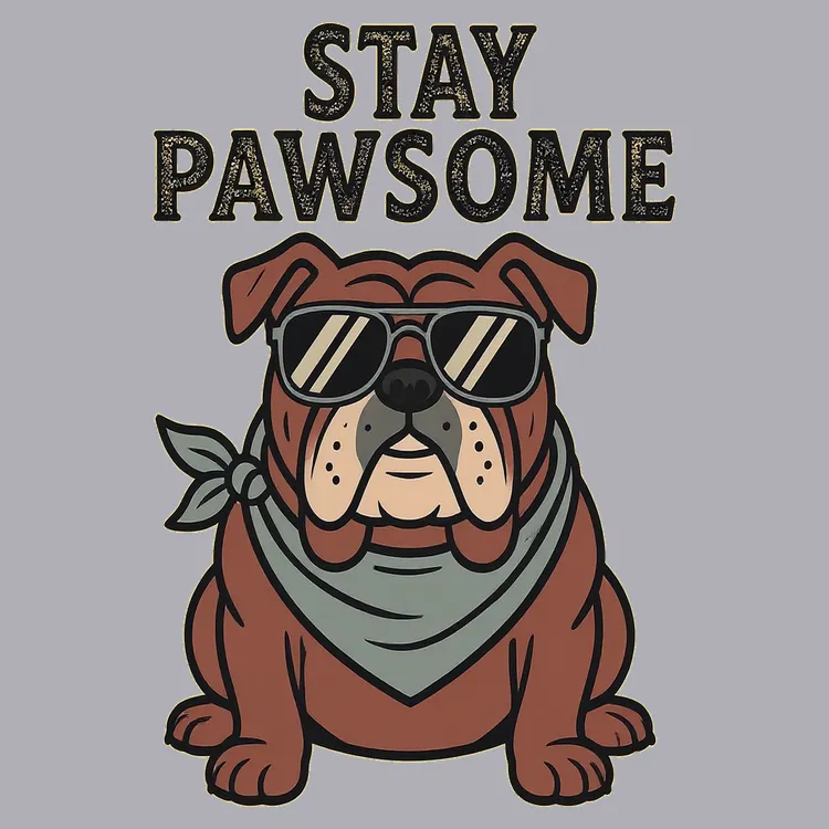 Stay Pawsome Bulldog Vibe