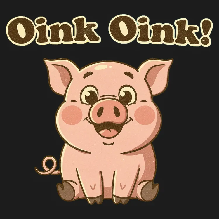 Cheerful Pig Oink Oink Tee