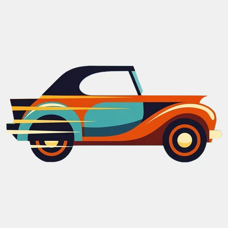 Vintage Speed Retro Car Tee