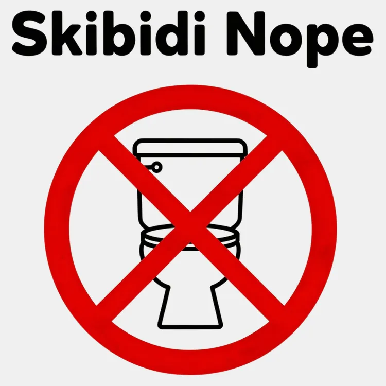 Skibidi Nope Toilet Humor Tee
