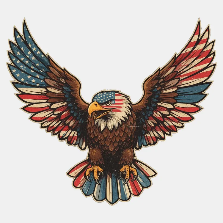 Patriotic Soaring Eagle