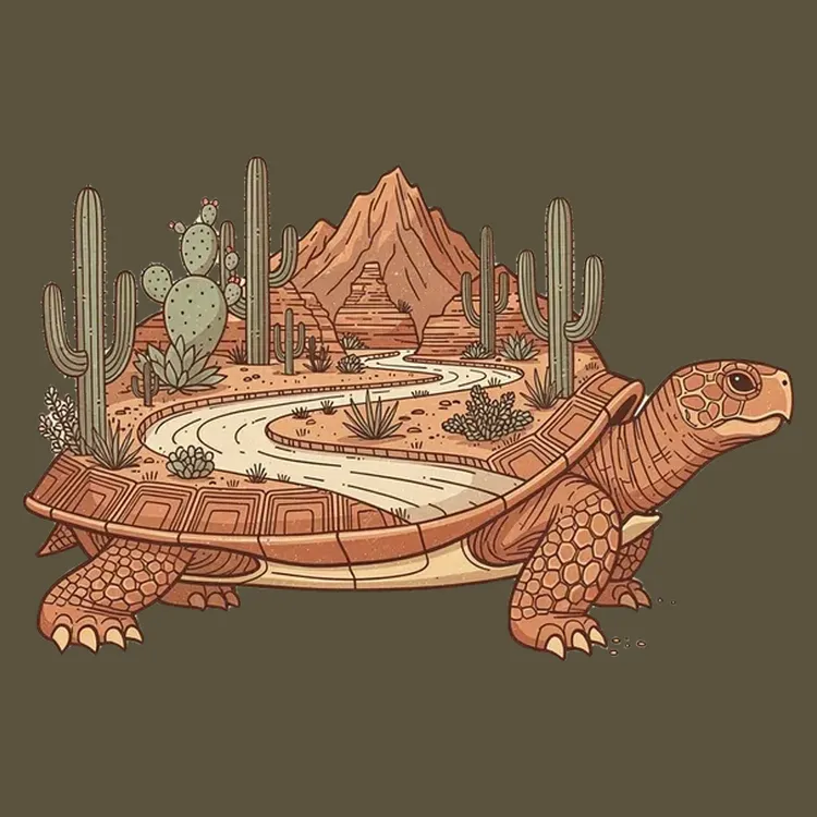 Desert Adventure Turtle T-Shirt