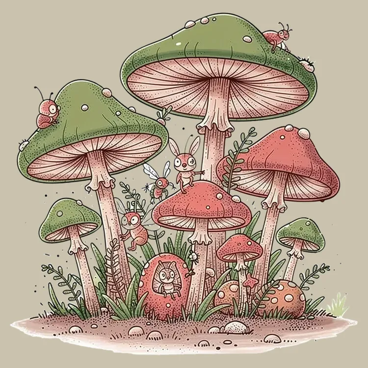 Whimsical Forest Creatures T-Shirt