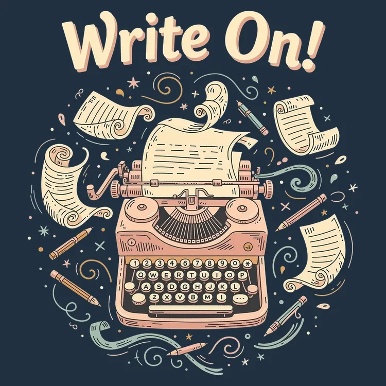 Retro Typewriter Writer's Tee