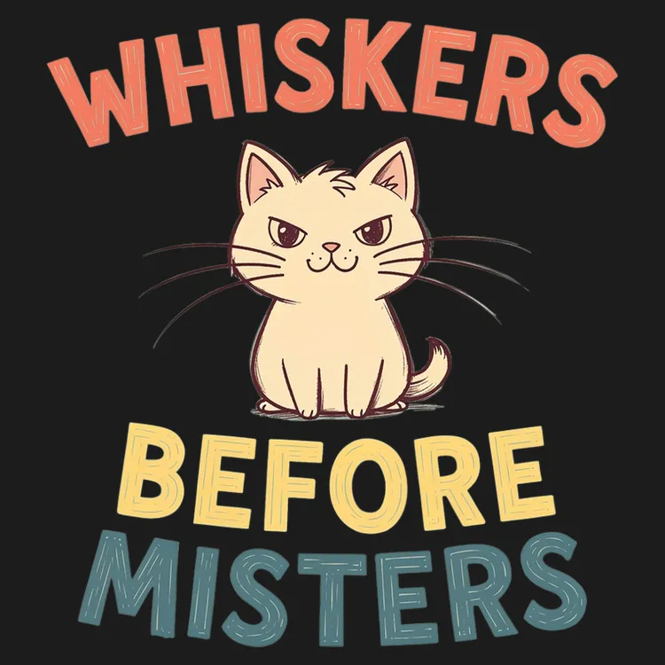 Whiskers Before Misters Cat Tee