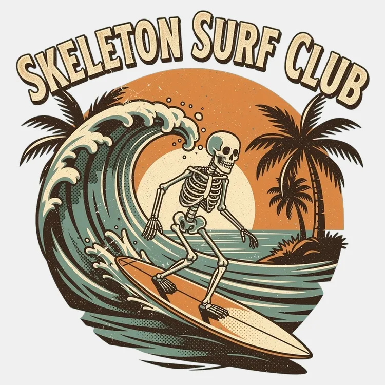 Skeleton Surf Club Tee