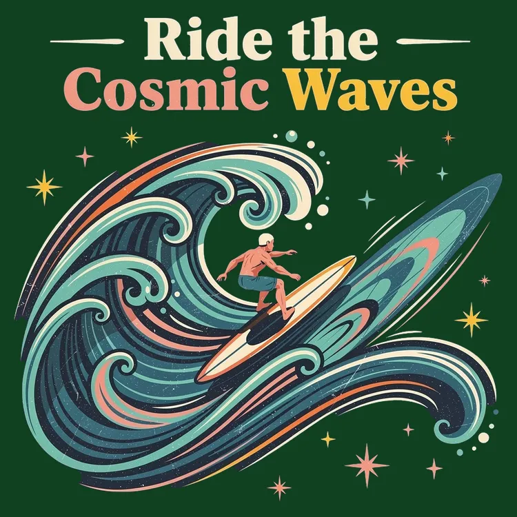Surf the Cosmic Waves Tee