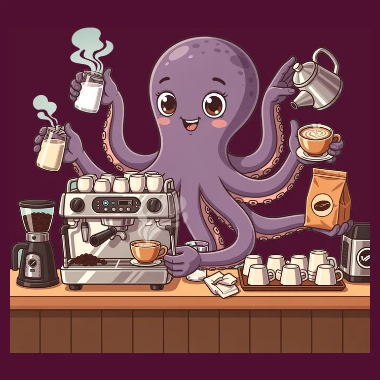 Octo-Barista Coffee Tee