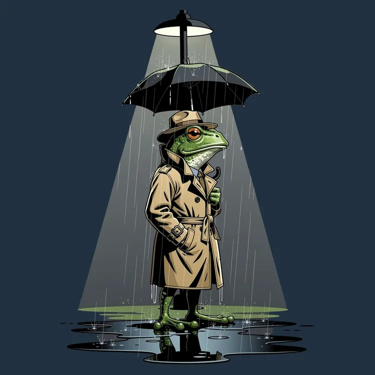 Detective Frog Noir Tee