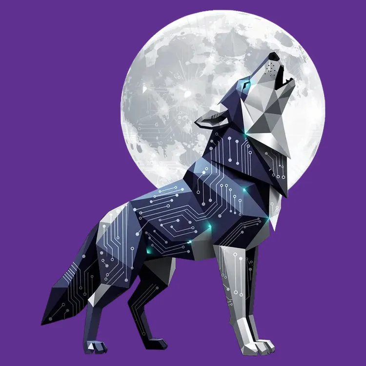 Digital Wolf Moon Tee