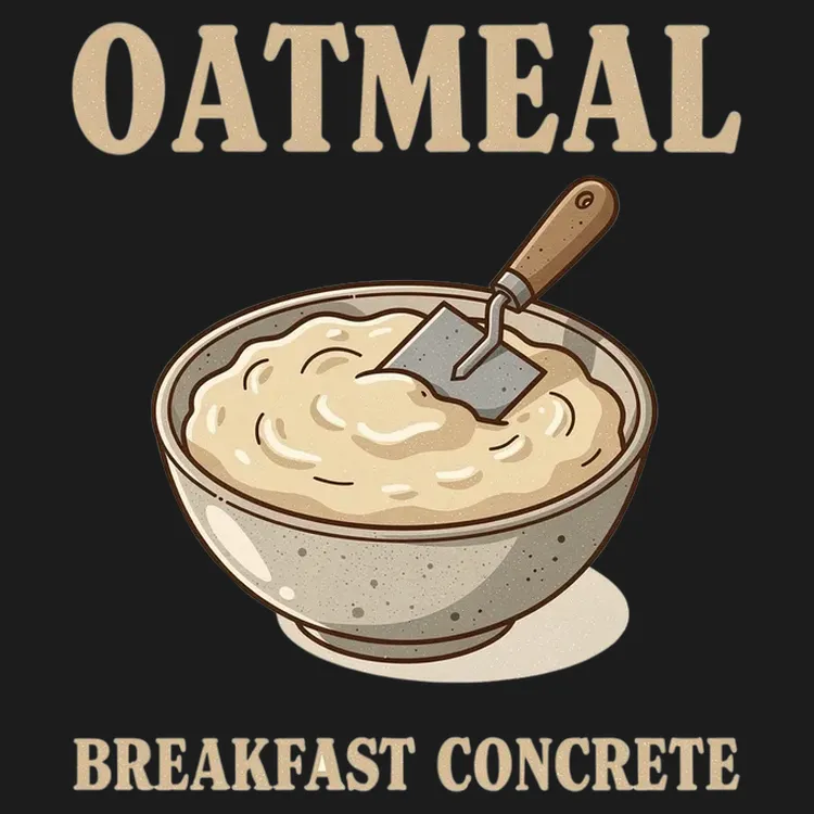 Oatmeal Is Breakfast Concrete T-Shirt