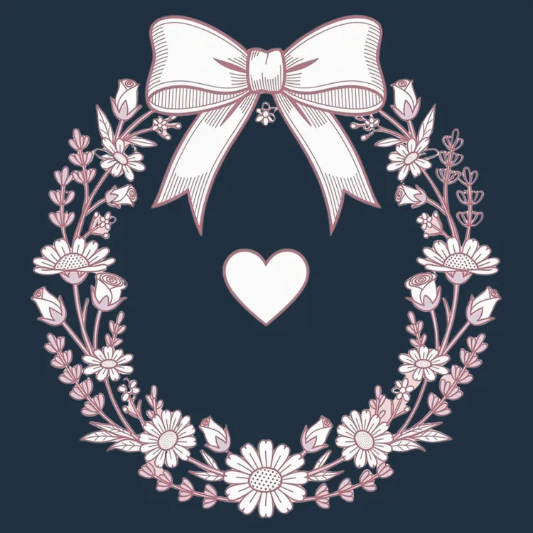 Floral Bow Crest T-Shirt