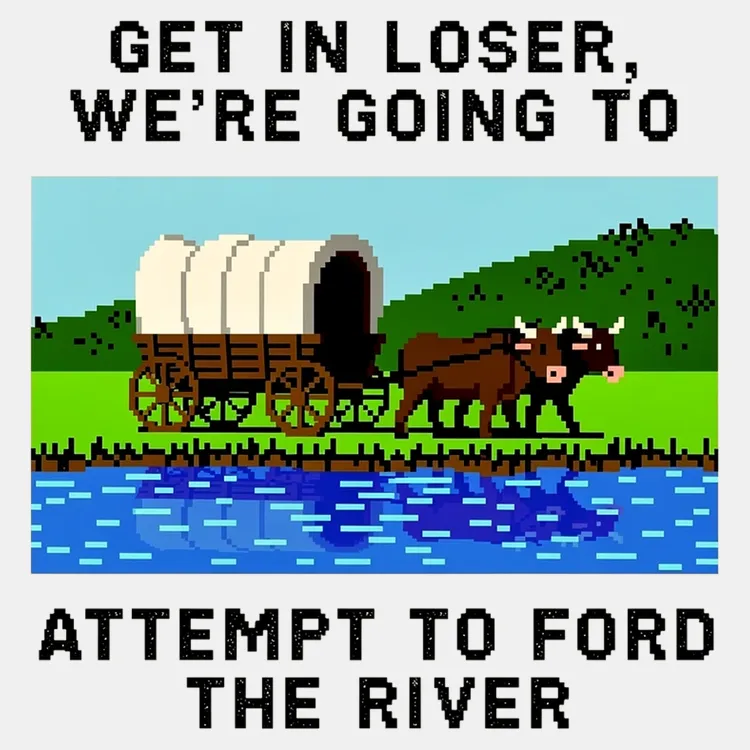 Get in Loser, We're Going to Attempt to Ford the River