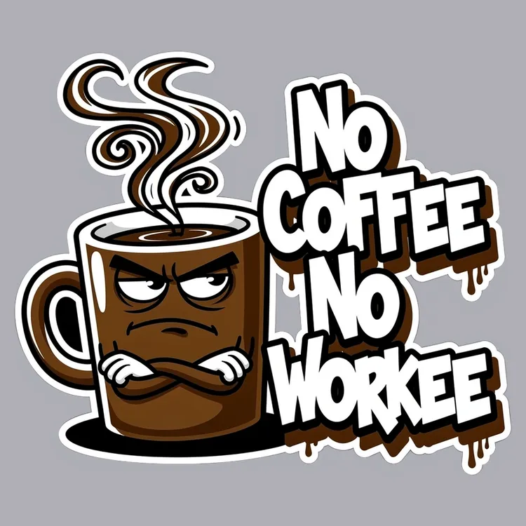 No Coffee No Workee Humor Tee