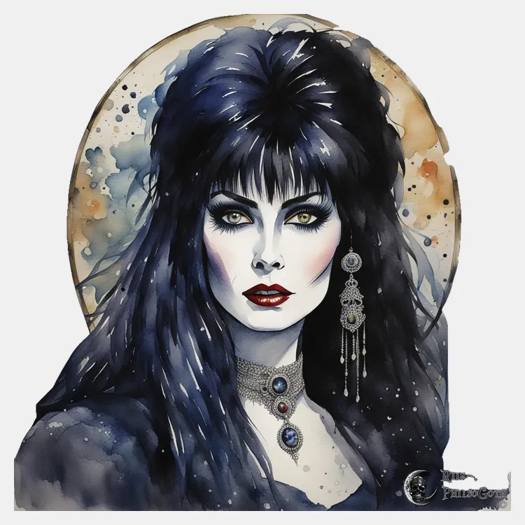 Elvira, Mistress of the Dark watercolor