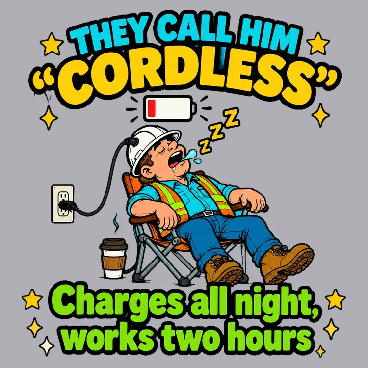 They Call Him "Cordless" Charges All Night, Works Two Hours