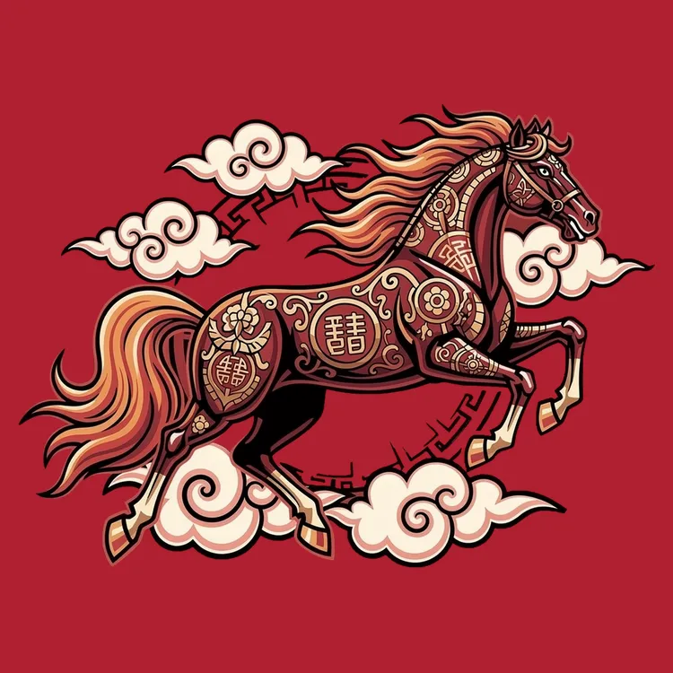 Majestic Horse in Clouds