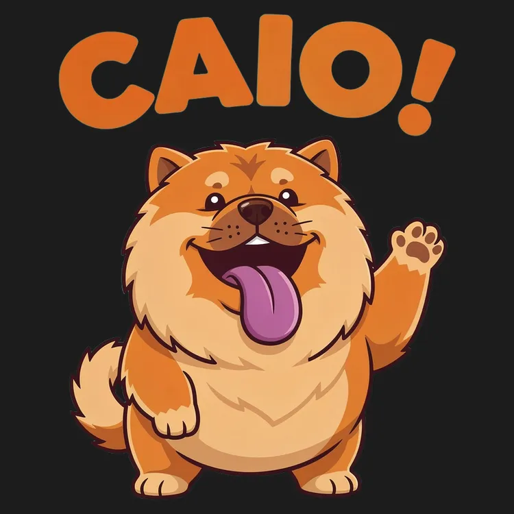 Caio! Cute Chow Chow Wave