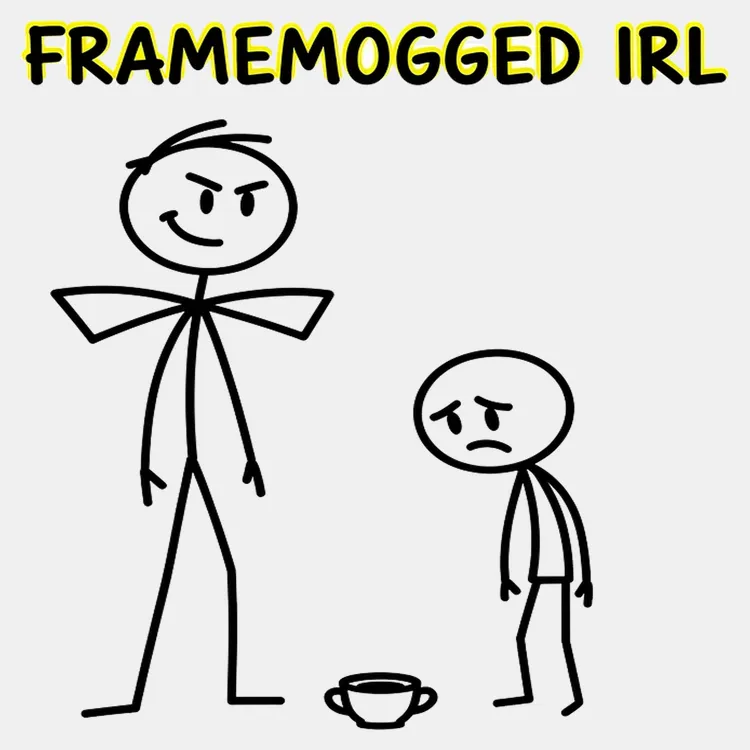 Framemogged IRL Stick Figure Tee