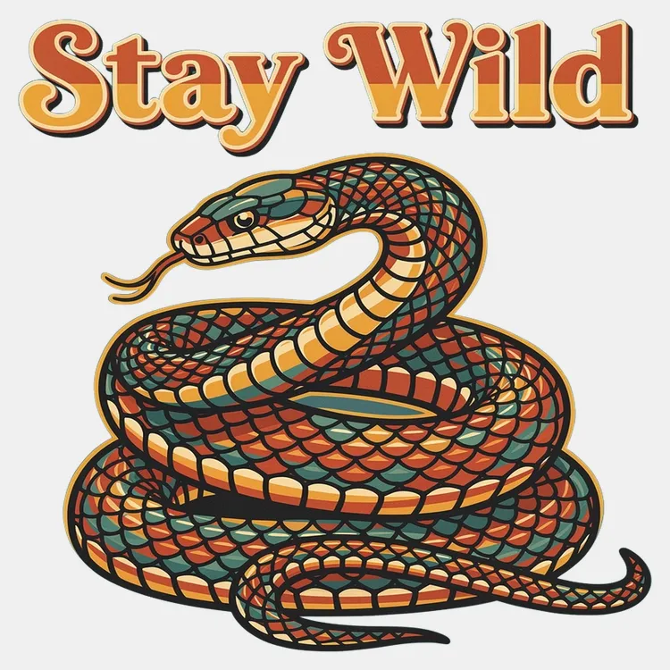 Stay Wild Snake Art